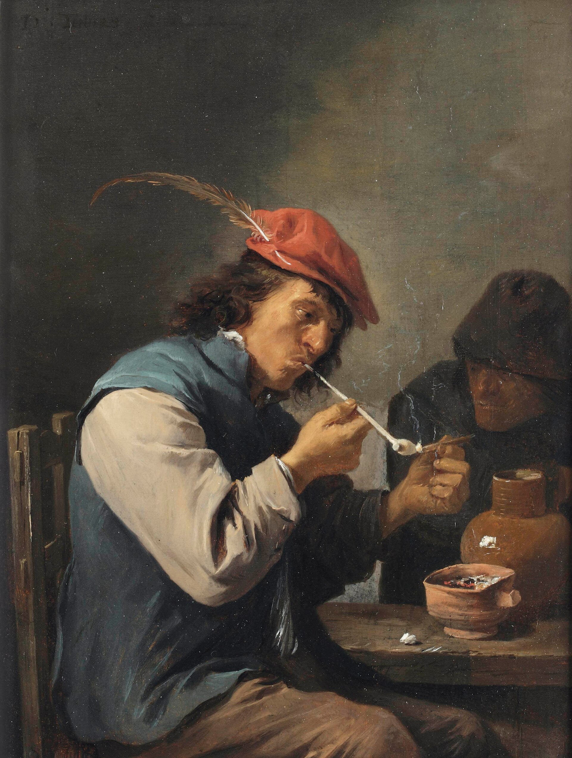 Imagem de referência de O fumante, descrito nos dados abertos como pintura de David Teniers, Filho