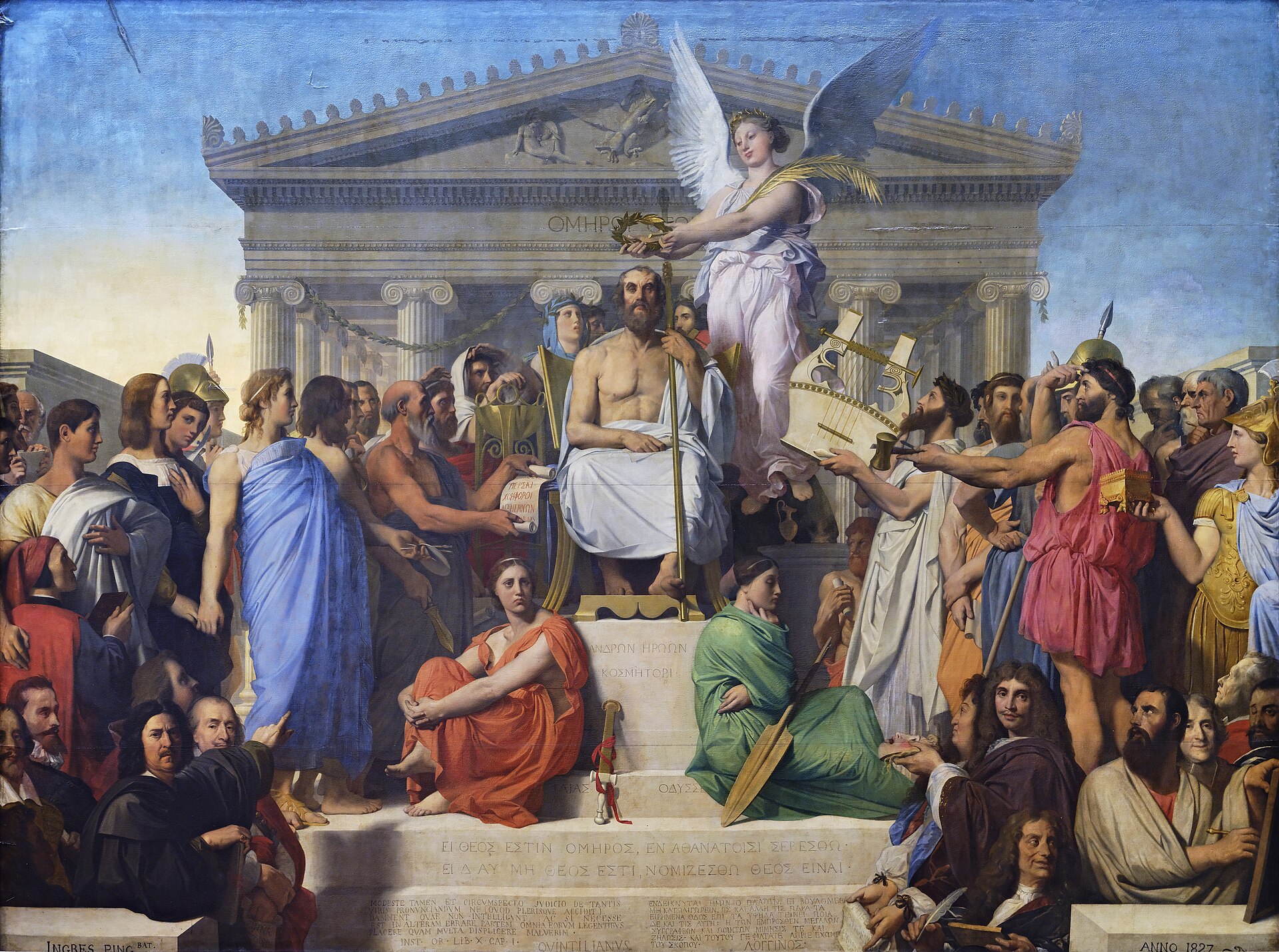 Imagem de referência de A Apoteose de Homero, descrito nos dados abertos como pintura de Jean-Auguste Dominique Ingres