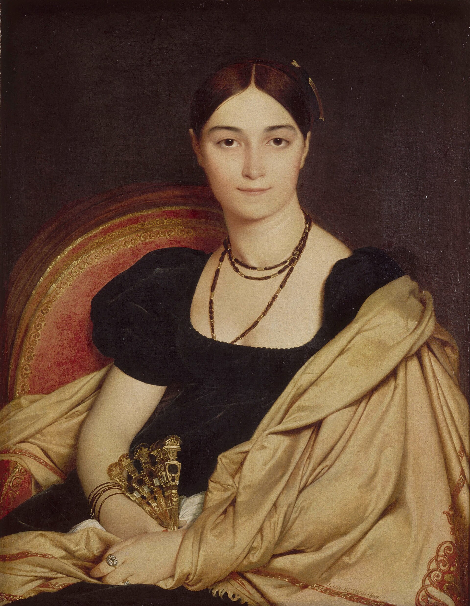 Imagem de referência de Retrato de Madame Devaucay, descrito nos dados abertos como pintura de Jean-Auguste Dominique Ingres