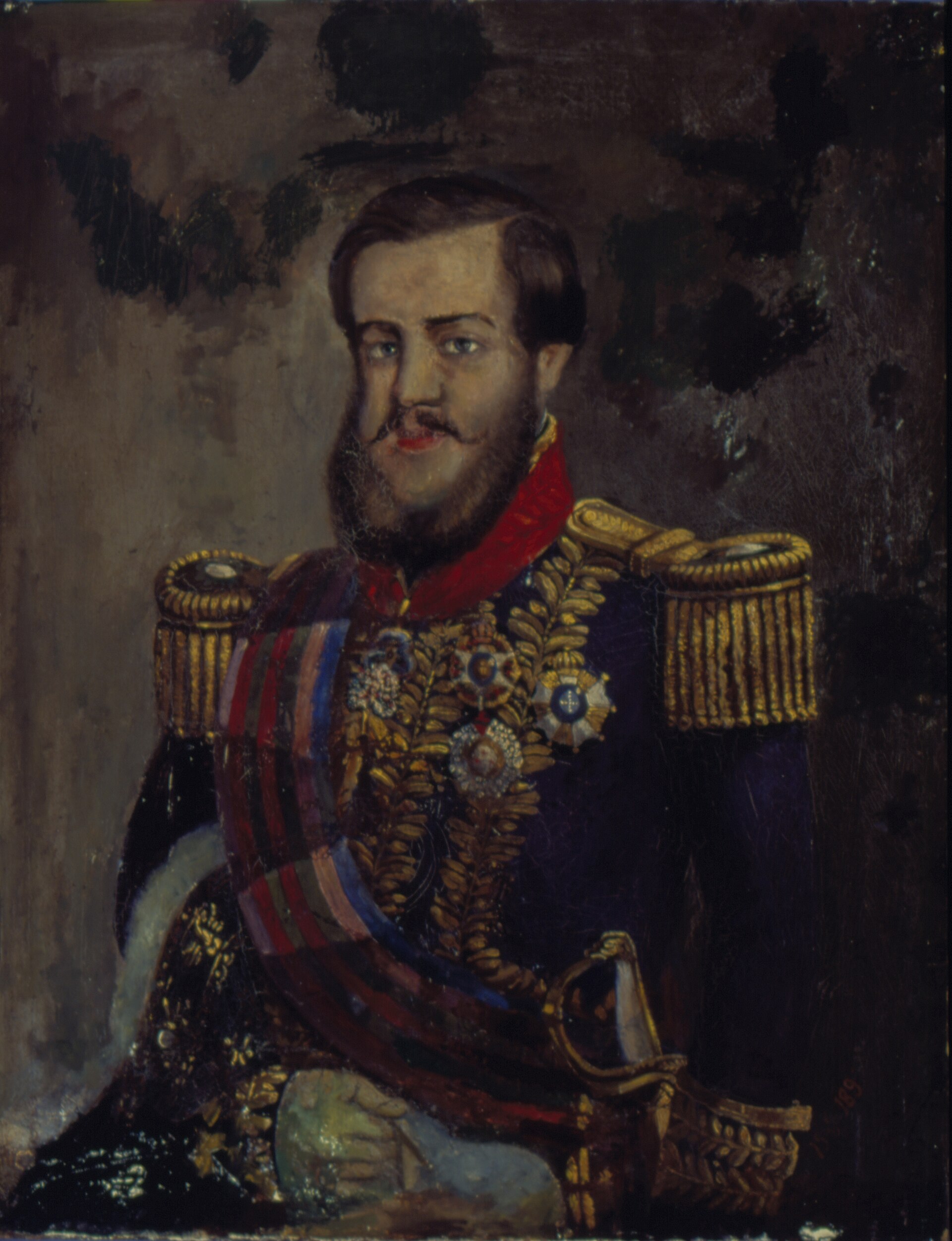 Imagem de referência de Retrato de Dom Pedro II, 1843, descrito nos dados abertos como pintura da coleção do Museu Paulista