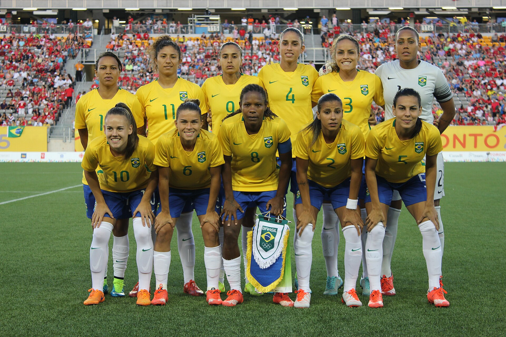 Imagem de referência de Seleção Brasileira de Futebol Feminino, descrito nos dados abertos como equipe que representa o Brasil nas principais competições internacionais femininas
