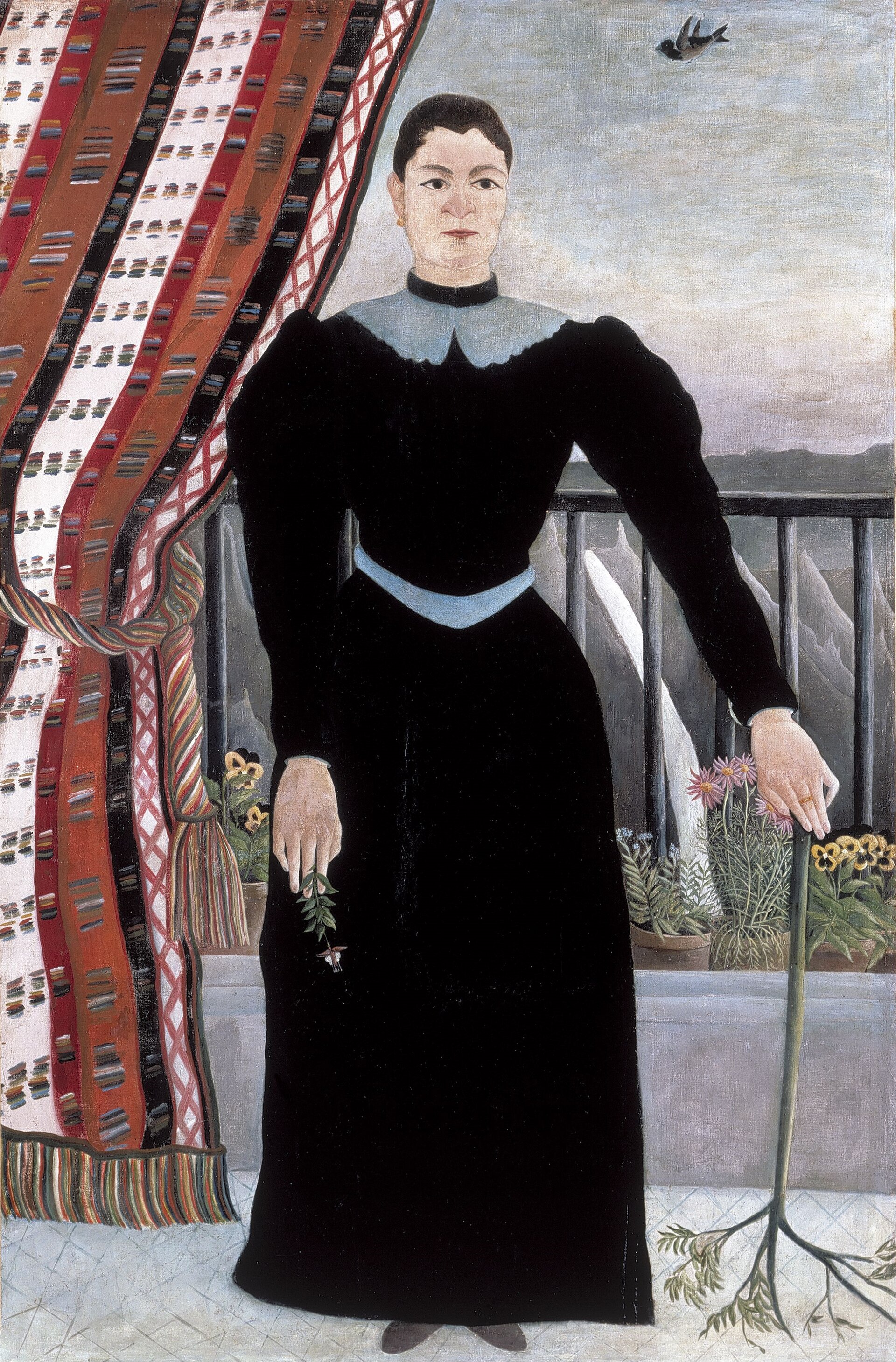 Imagem de referência de Retrato de mulher, descrito nos dados abertos como pintura de Henri Rousseau