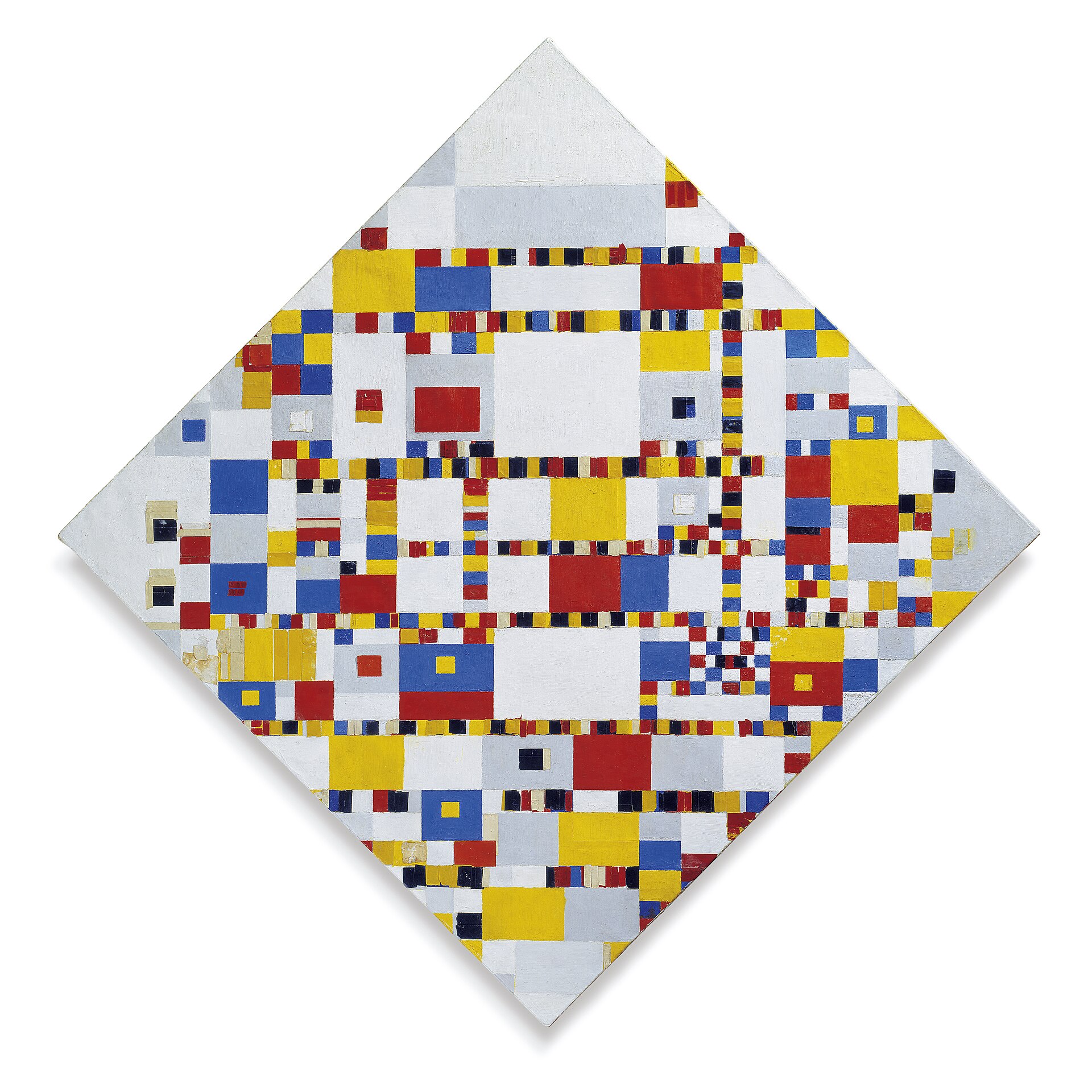 Imagem de referência de Victory Boogie-Woogie, descrito nos dados abertos como pintura de Piet Mondrian