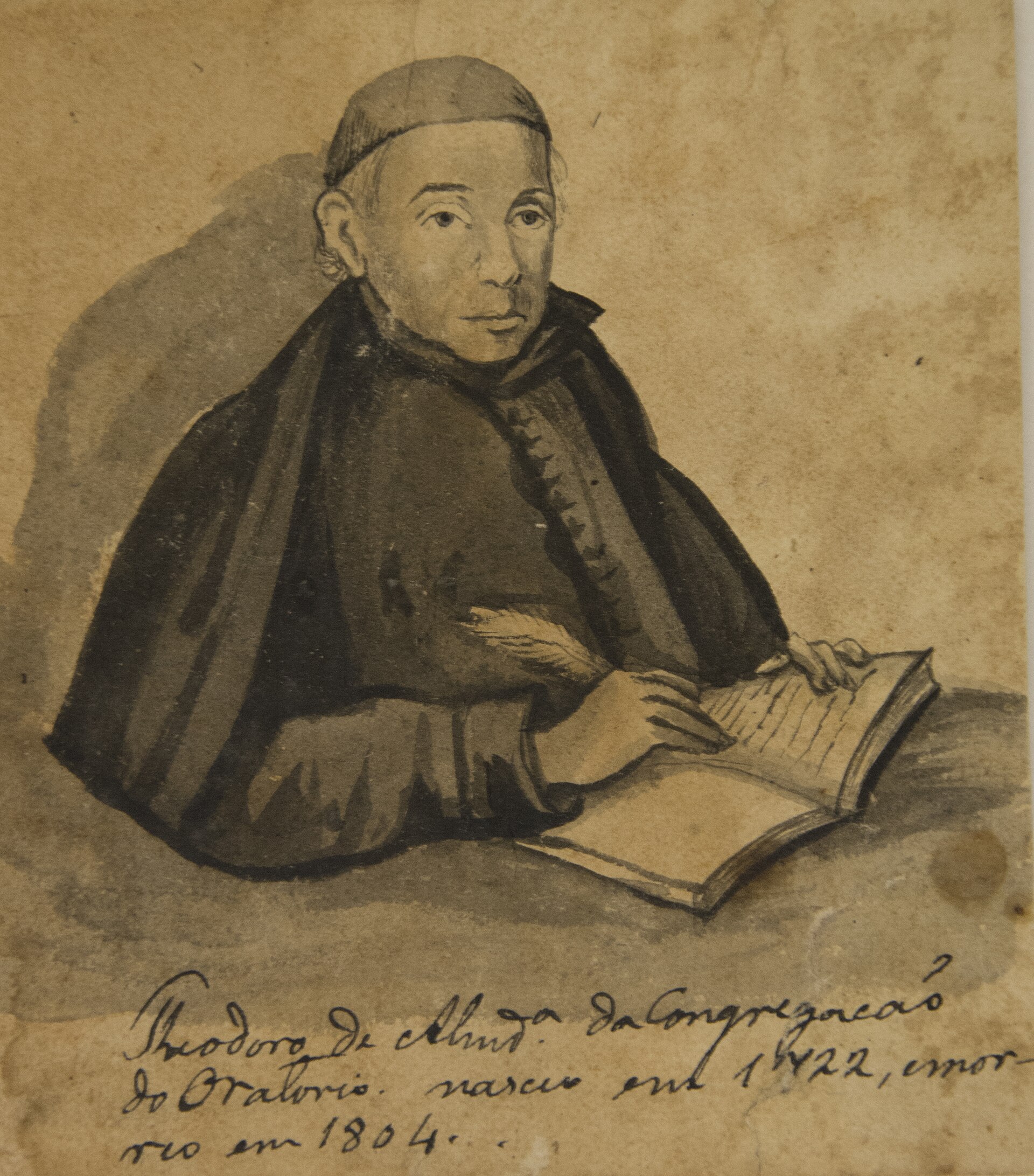 Imagem de referência de Theodoro de Almeida da Congregação do Oratorio - Álbum M A B A D - Prancha N.8, descrito nos dados abertos como pintura da coleção do Museu Paulista