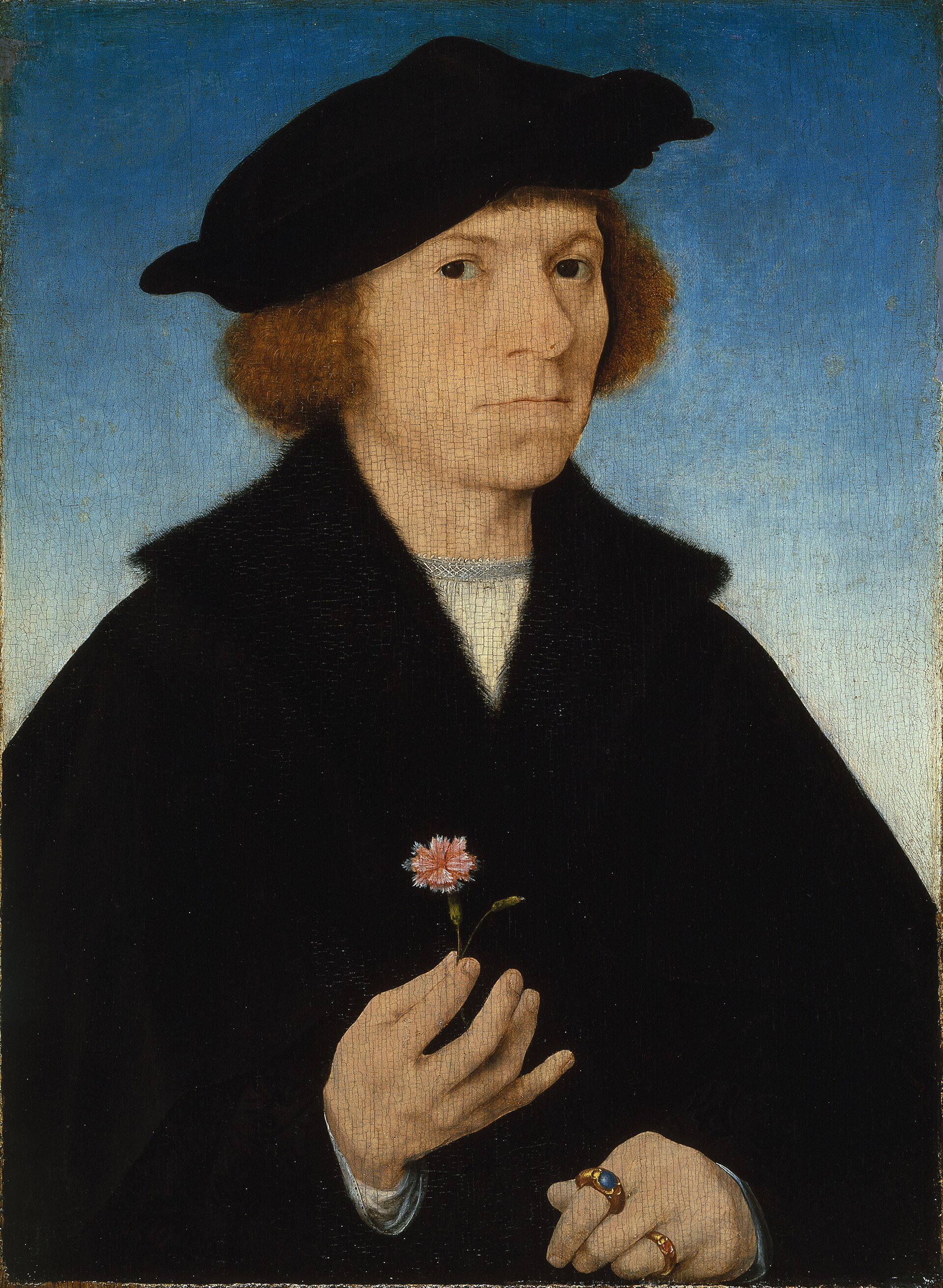 Imagem de referência de Auto-retrato, descrito nos dados abertos como pintura de Joos van Cleve