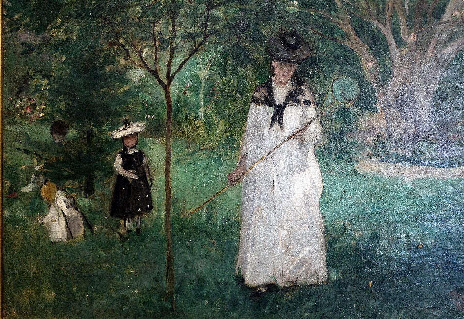 Imagem de referência de Caça de borboleta, descrito nos dados abertos como pintura do Berthe Morisot