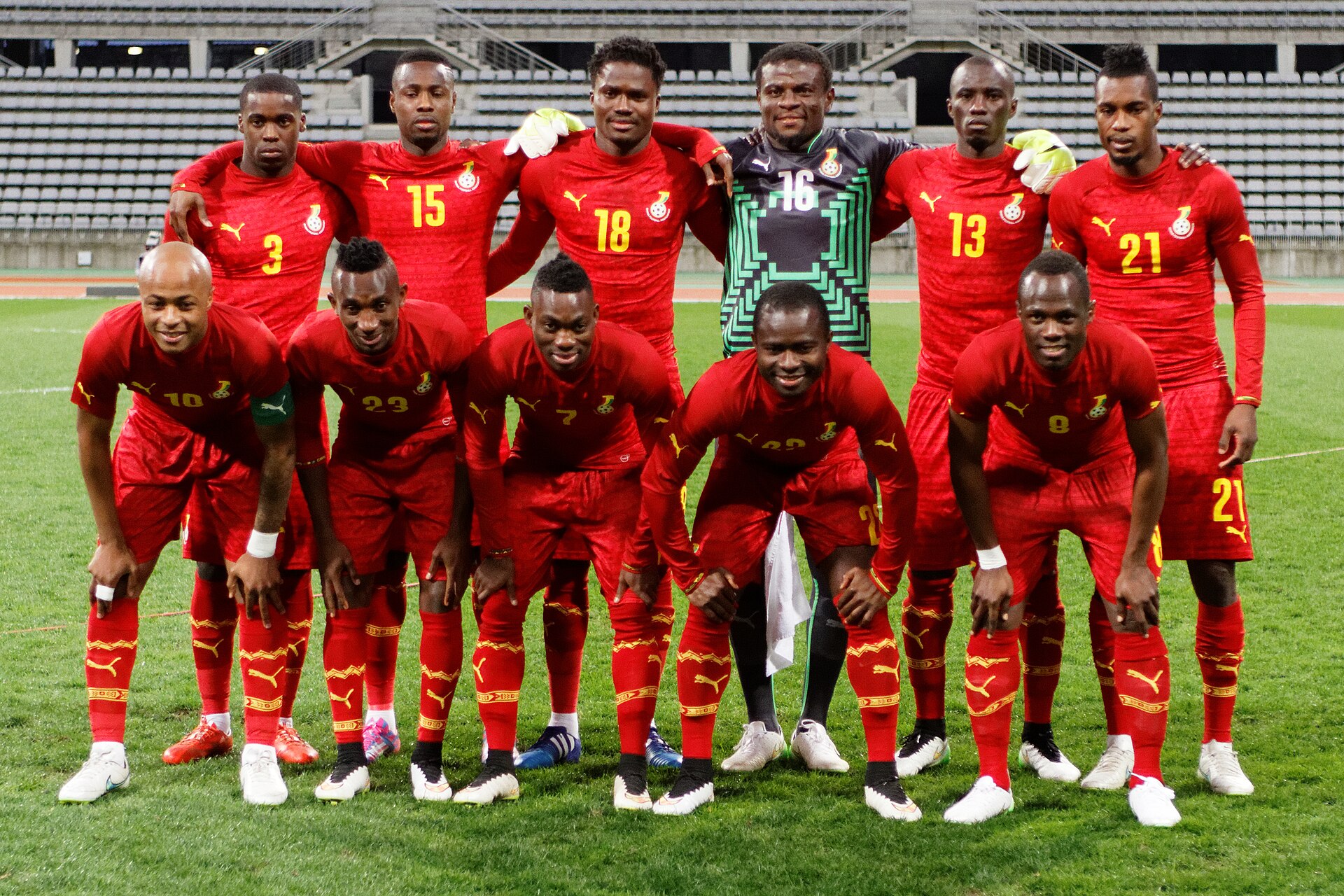 Imagem de referência de Seleção Ganesa de Futebol, descrito nos dados abertos como equipe que representa Gana nas competições internacionais e continentais da CAF e da FIFA