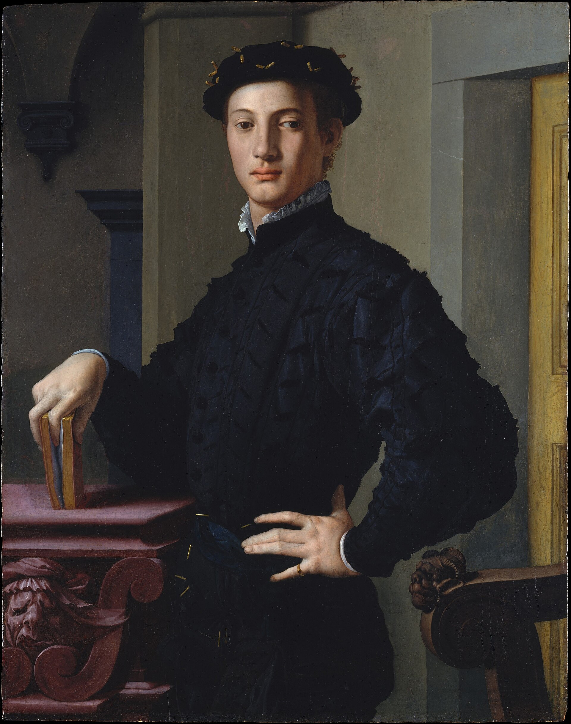 Imagem de referência de Retrato de um jovem, descrito nos dados abertos como pintura de Agnolo Bronzino