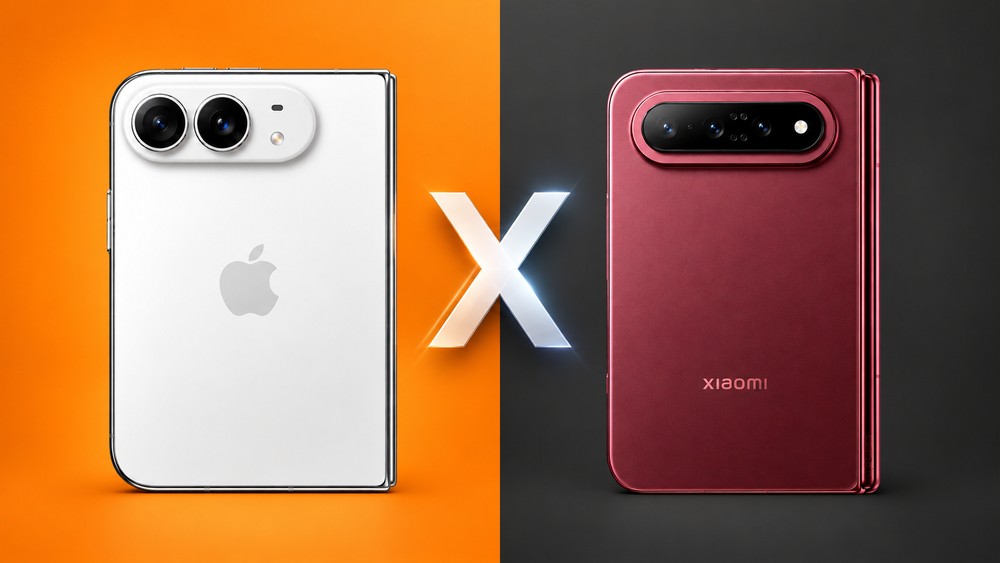 iPhone Duo e Xiaomi 18 Fold apostam no formato “passaporte”, mas seguem caminhos diferentes em câmeras, bateria e sistema — Foto: Arte/TechTudo