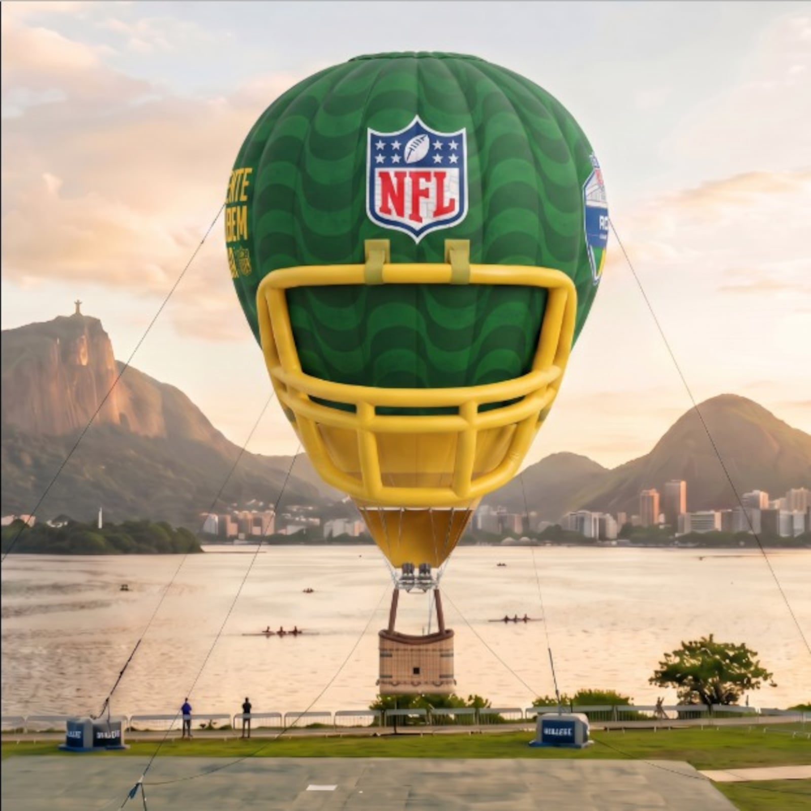 Balão Gigante vai sobrevoar a Lagoa Rodrigo de Freitas Divulgação/NFL
