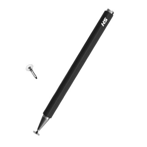 Caneta Stylus Touch em Metal para Tablets, Smartphones e Notebooks, Touch, Compatível com Apple, Samsung, Xiaomi, Motorola e Outros – Preto