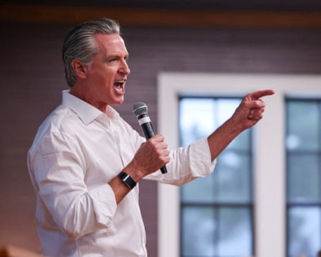 Gavin Newsom campaigning for Democrats in Aiken, South Carolina, on 4 September 2026.
