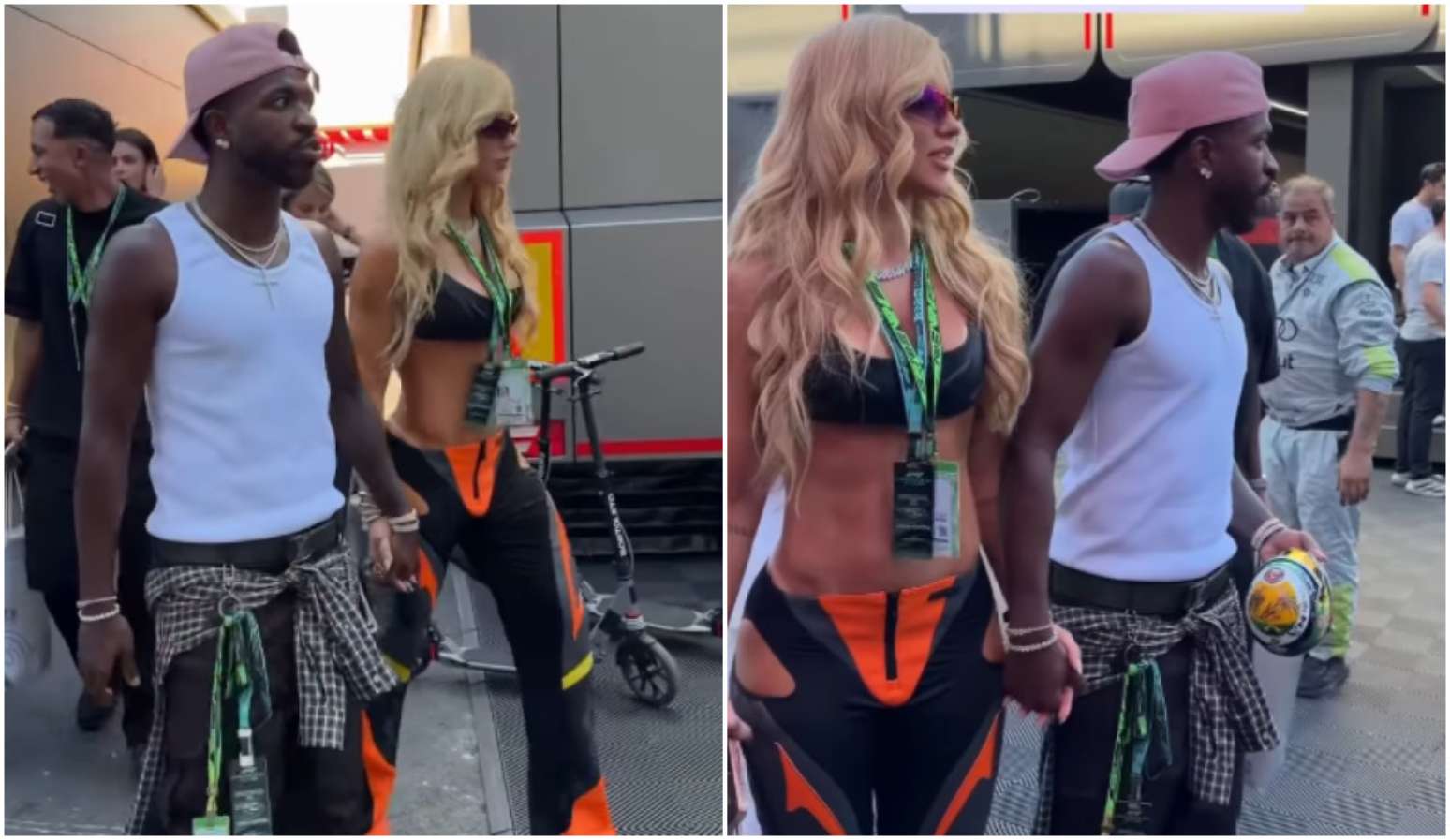 Look de Virginia virou assunto no GP da Espanha de F&oacute;rmula 1