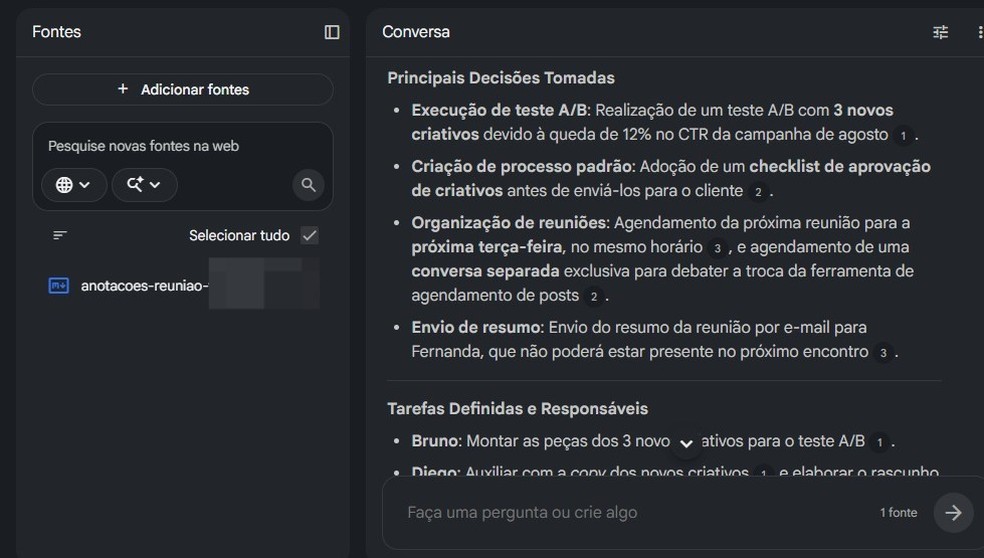 Melhores prompts do NotebookLM para trabalho: 5 opções para facilitar a rotina