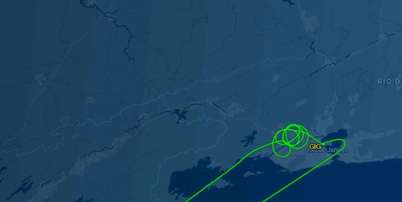 Avi&atilde;o seguia para Curitiba quando teve que retornar ao aeroporto de Gale&atilde;o, no Rio Foto: Reprodu&ccedil;&atilde;o/FlightAware