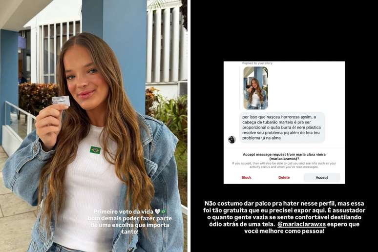 Rafa Justus reage a ataque após posar com comprovante de voto: 'É assustador'