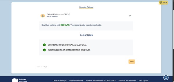 Verificar situação eleitoral no TSE: veja como saber se seu voto foi computado