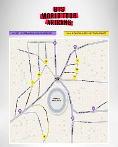 MP de São Paulo dá prazo de 48 horas para que empresas esclareçam mapa do show do BTS