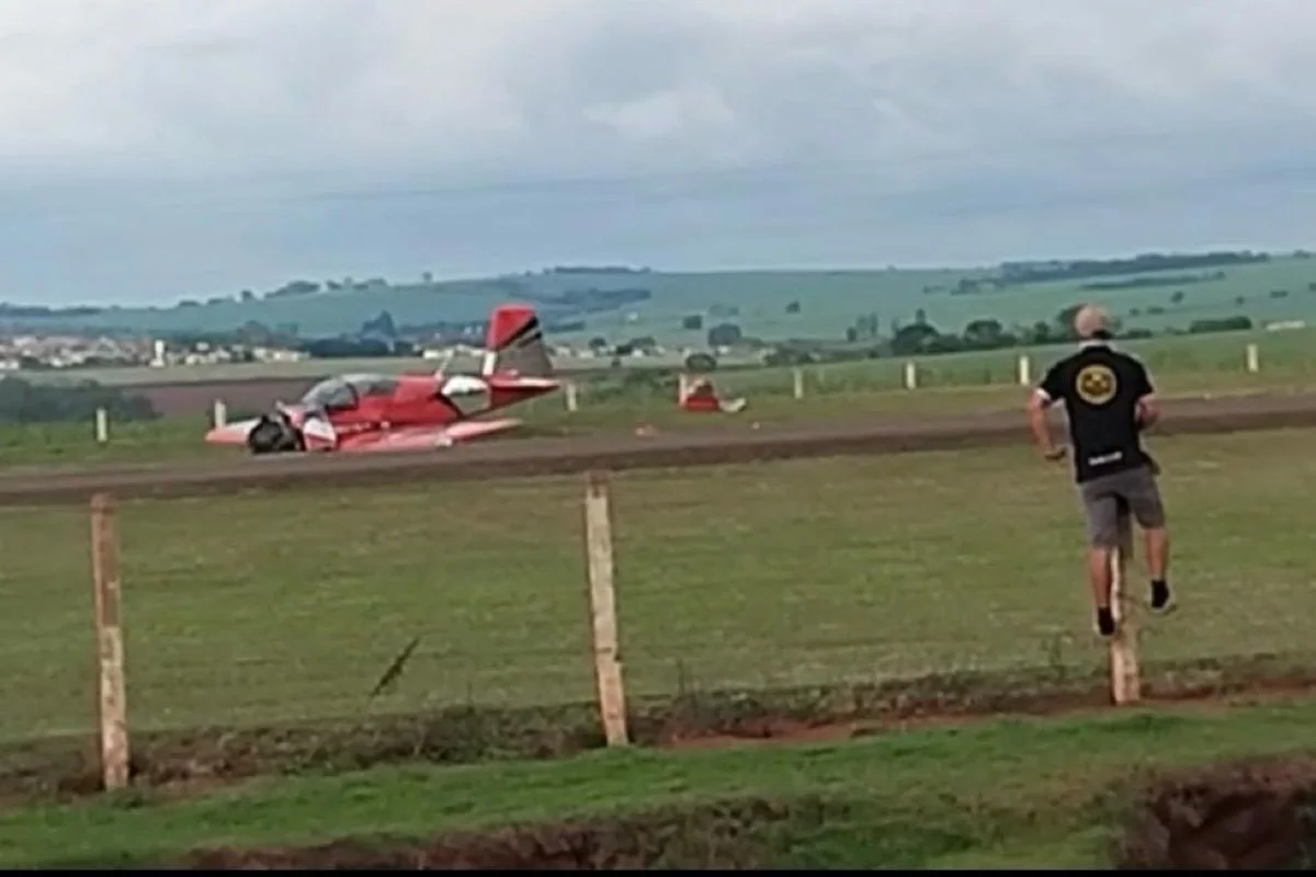 Queda de avião de pequeno porte em Orlândia (SP)