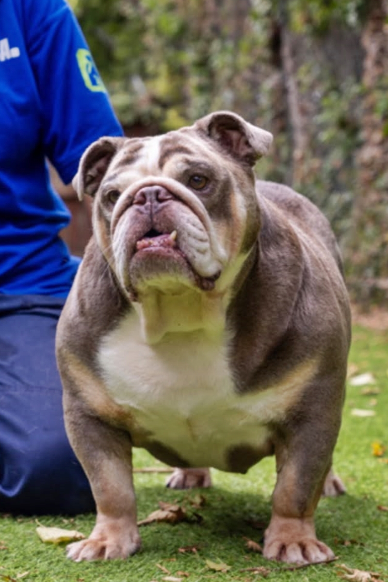 Cadela resgatada com peso de filhote de hipopótamo é adotada e perde 8 kg