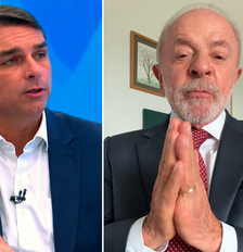 Foto: Flávio Bolsonaro e Lula (Fotos: Reprodução/Instagram) / Gávea News