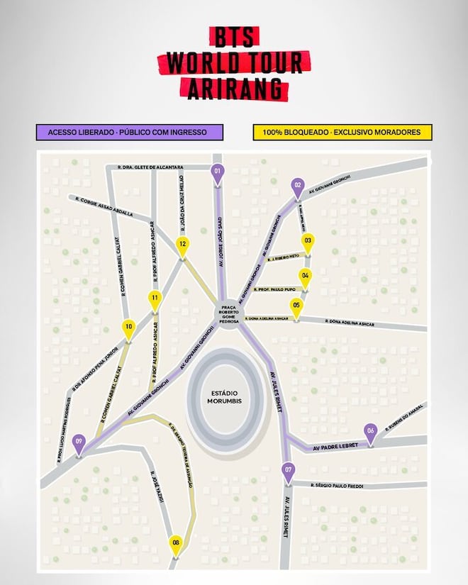 MP de São Paulo dá prazo de 48 horas para que empresas esclareçam mapa do show do BTS