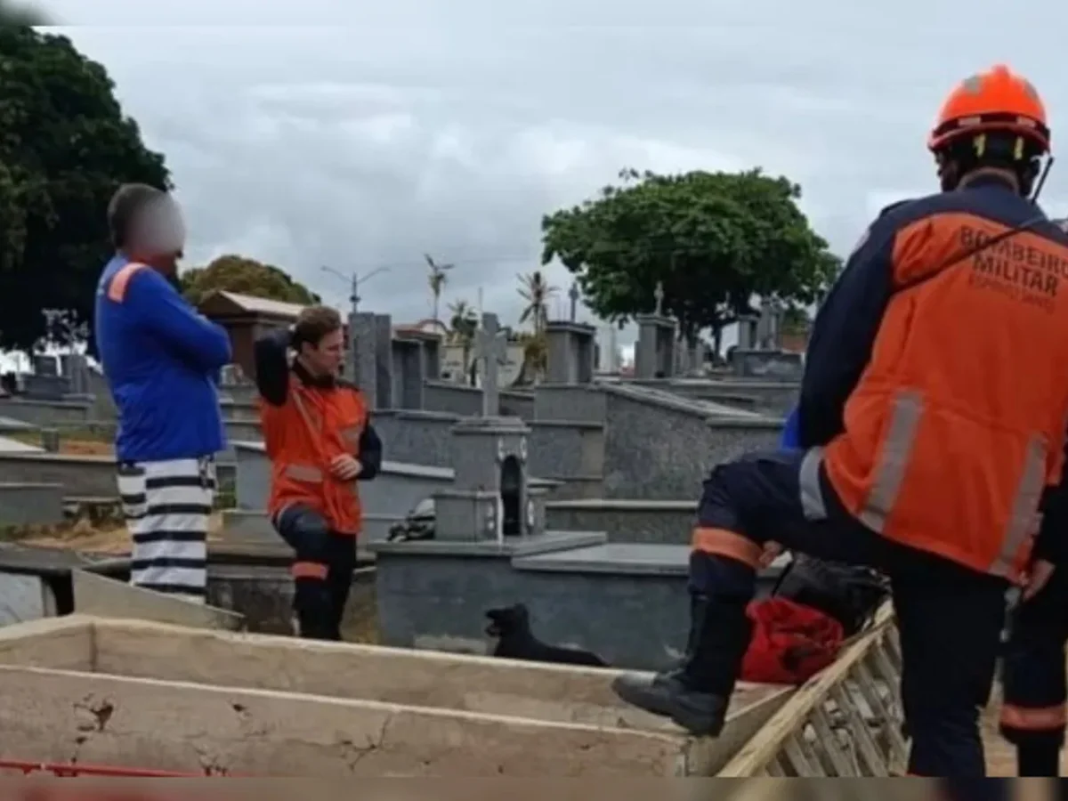 Jazigo cede e homem morre após cair dentro do túmulo do pai no ES