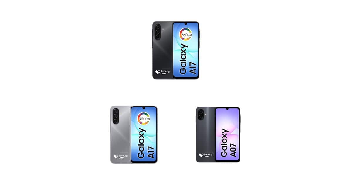 Galaxy A07 ou A17? Veja uma seleção de Smartphones Samsung em promoção na Amazon