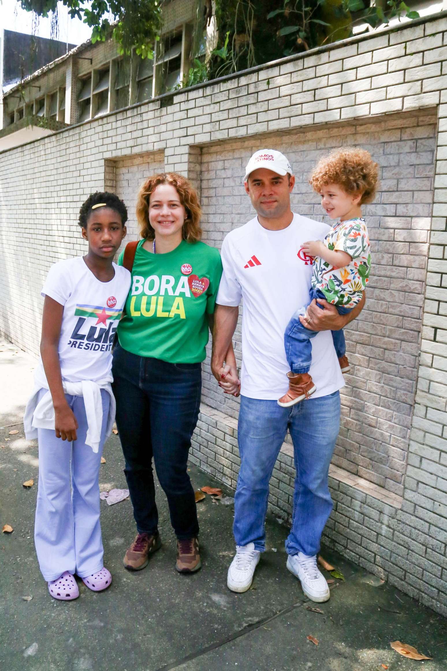 Leandra Leal com fam&iacute;lia
