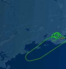 Avião seguia para Curitiba quando teve que retornar ao aeroporto de Galeão, no Rio Foto: Reprodução/FlightAware